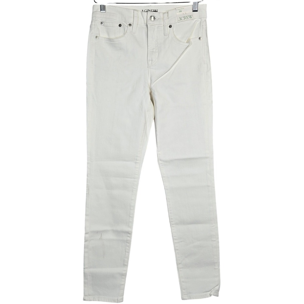 J. Crew 9" toothpick jean in white‎ wash 28 NWT
